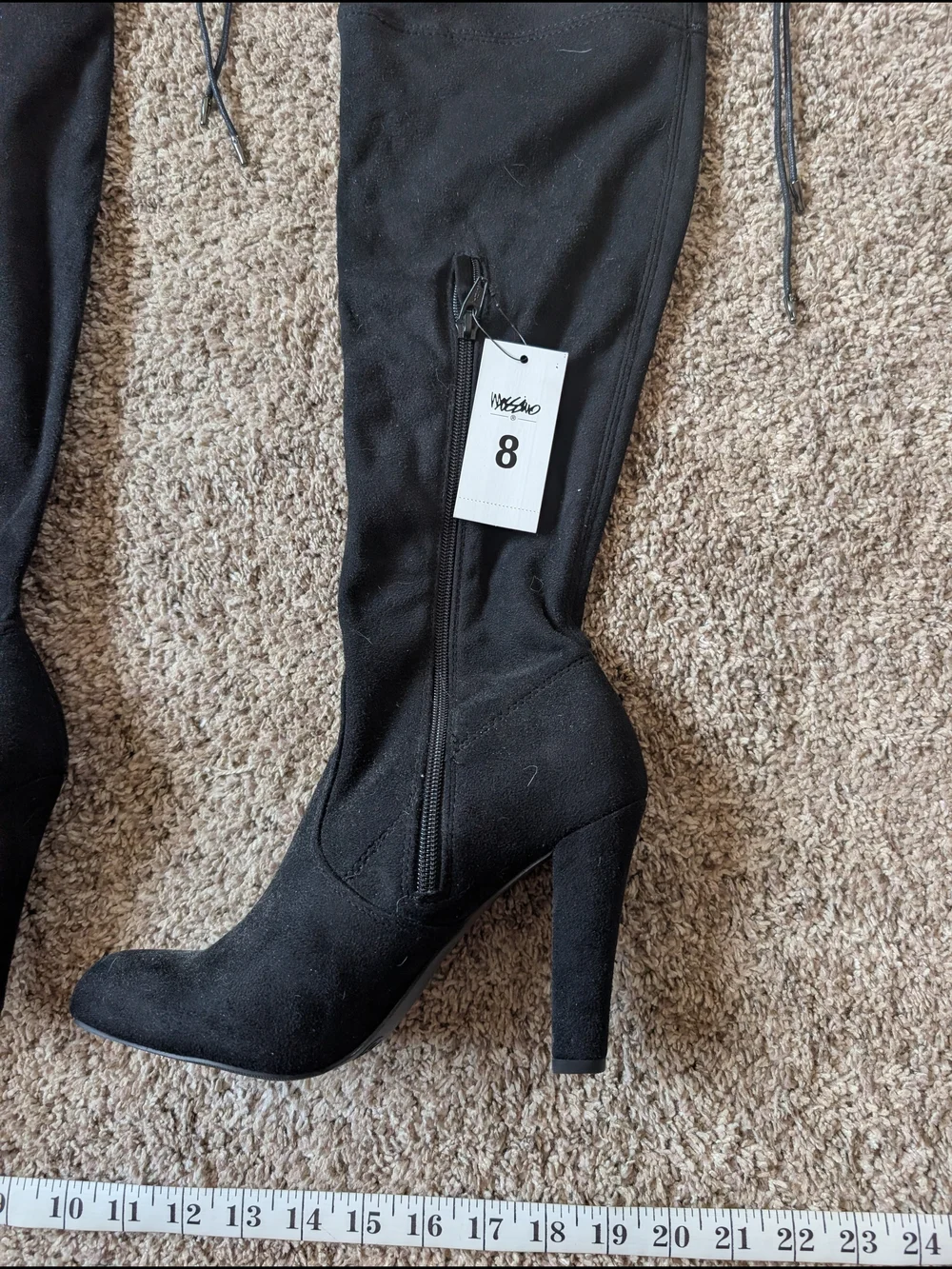 Mossimo Black Over-The-Knee High Heel Boots